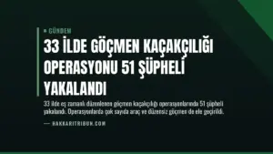 33 İlde Göçmen Kaçakçılığı Operasyonu 51 Şüpheli Yakalandı