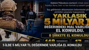 5 İlde 5 Milyar TL Değerinde Varlığa El Konuldu