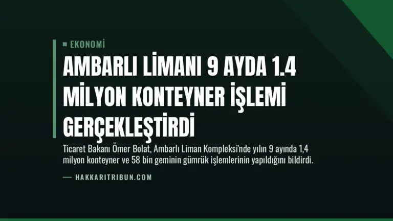 Ambarlı Limanı 9 Ayda 1.4 Milyon Konteyner İşlemi Gerçekleştirdi