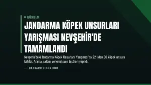 Jandarma Köpek Unsurları Yarışması Nevşehir'de Tamamlandı