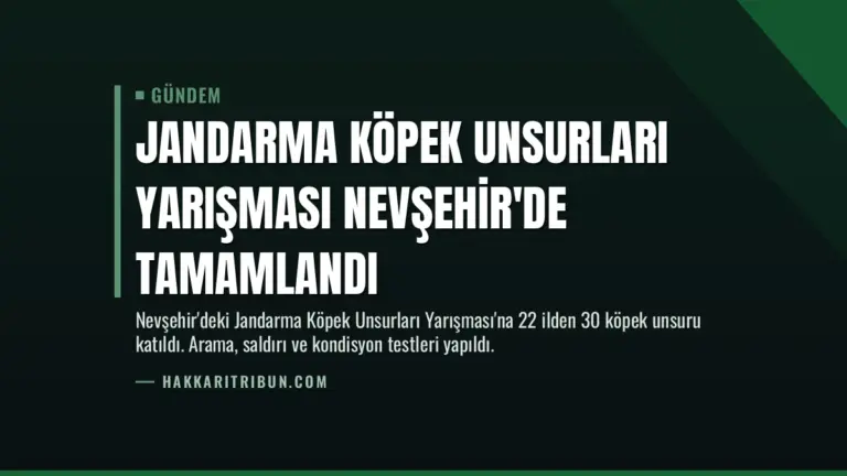 Jandarma Köpek Unsurları Yarışması Nevşehir'de Tamamlandı