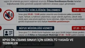 KPSS Ön Lisans Sınavı İçin Gürültü Yasağı ve Tedbirler