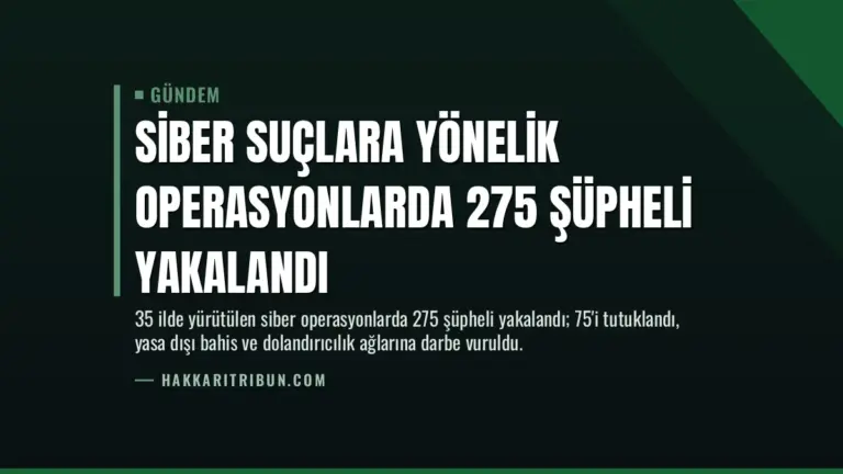 Siber Suçlara Yönelik Operasyonlarda 275 Şüpheli Yakalandı