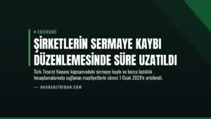 Şirketlerin Sermaye Kaybı Düzenlemesinde Süre Uzatıldı