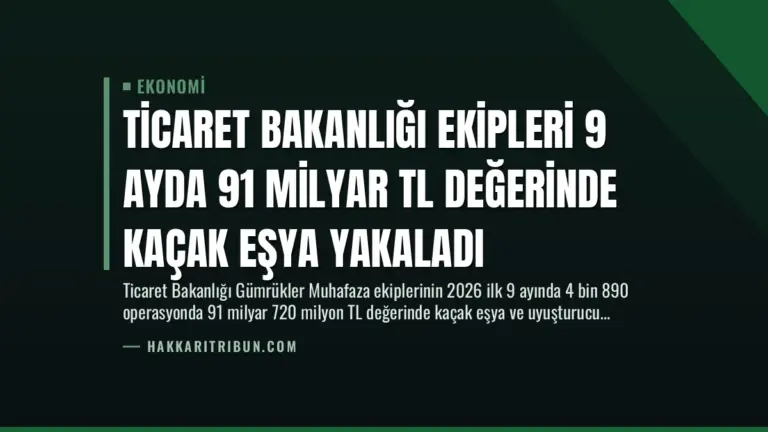 Ticaret Bakanlığı Ekipleri 9 Ayda 91 Milyar TL Değerinde Kaçak Eşya Yakaladı