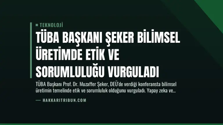 TÜBA Başkanı Şeker Bilimsel Üretimde Etik ve Sorumluluğu Vurguladı
