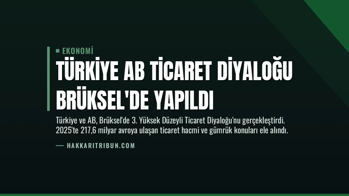 Türkiye AB Ticaret Diyaloğu Brüksel’de Yapıldı