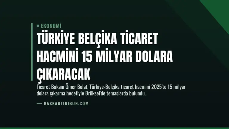 Türkiye Belçika Ticaret Hacmini 15 Milyar Dolara Çıkaracak